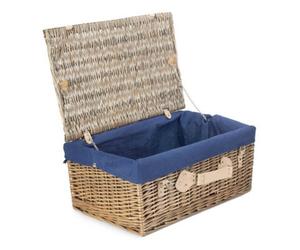 Red Hamper Eh036N Wicker 50Cm Antique Wash Picnic Basket With Blue Lining