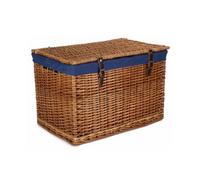 Red Hamper Eh042N 60Cm Double Steamed Chest Picnic Basket With Navy Cotton Lining