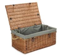 Red Hamper Eh052Gry 61Cm Double Steamed Rope Handled Trunk With Grey Lining
