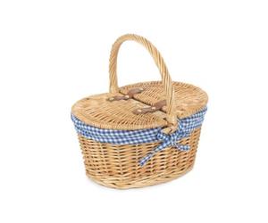 Red Hamper Eh054 Wicker Child's Oval Lined Lidded Picnic Basket
