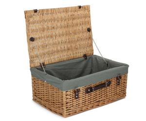 Red Hamper Eh058Gry 55Cm Buff Picnic Basket With Grey Lining
