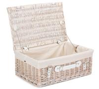 Red Hamper Eh061W Wicker 45Cm White Picnic Basket With White Lining