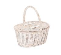 Red Hamper Eh062 Wicker Childs White Wash Lidded Basket