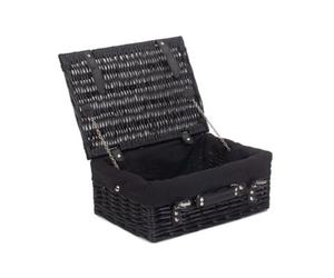 Red Hamper Eh072B Wicker 36Cm Empty Black Willow Picnic Basket With Black Lining