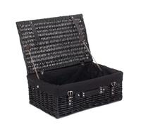 Red Hamper Eh073B Wicker 46Cm Empty Black Willow Picnic Basket With Black Lining