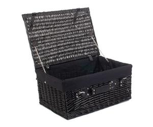 Red Hamper Eh074B Wicker 51Cm Empty Black Willow Picnic Basket With Black Lining