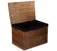 Red Hamper EH094B Large Light Steamed Storage Basket with Black Lining