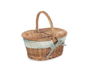 Red Hamper Eh103T Wicker Childs Light Steamed Finish Oval Picnic Basket