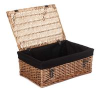 Red Hamper Eh107B Wicker Large Black Cotton Lined Hamper