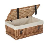 Red Hamper Eh107W White Lining 45Cm Packaging Wicker Picnic Basket