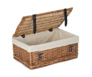 Red Hamper Eh107W White Lining 45Cm Packaging Wicker Picnic Basket