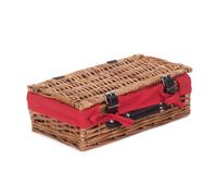 Red Hamper Eh109R Wicker Small Packaging Hamper Red Lining