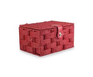 Red Hamper Eh111R Paper Small Red Paper Rope Hamper Basket
