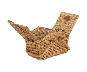 Red Hamper Eh121 Wicker Light Steamed Swing Handle Hamper Picnic Basket