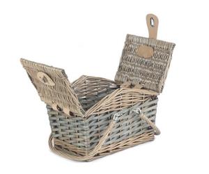 Red Hamper Eh122 Wicker Poplar Antique Wash Swing Handle Picnic Basket