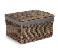 Red Hamper Eh127Gry Large Antique Wash Storage Hamper With Grey Sage Lining
