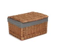 Red Hamper Eh129Gry Medium Double Steamed Storage Hamper With Grey Sage Lining