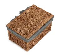 Red Hamper EH130GRY Large Double Steamed Storage Hamper with Grey Sage Lining