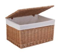 Red Hamper Eh130L Wicker Large Light Steamed Cotton Lined Storage Basket