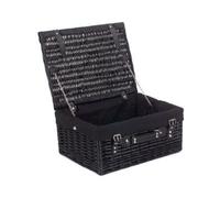 Red Hamper Eh135B Wicker 41Cm Empty Black Willow Picnic Basket With Black Lining