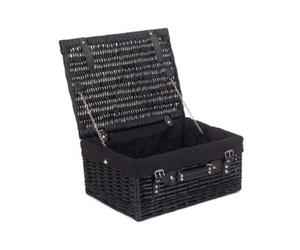 Red Hamper Eh135B Wicker 41Cm Empty Black Willow Picnic Basket With Black Lining