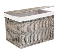 Red Hamper Eh136W Wicker 58Cm Lined Antique Wash Storage Basket