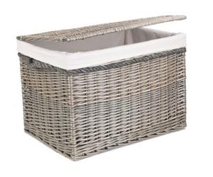 Red Hamper Eh136W Wicker 58Cm Lined Antique Wash Storage Basket