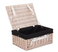 Red Hamper Eh138Bl Wicker 41Cm White Hamper With Black Lining