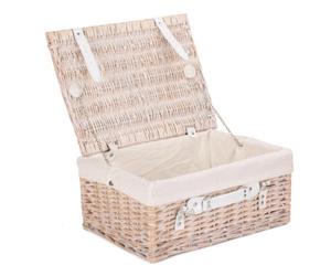 Red Hamper Eh138W Wicker 41Cm White Hamper With White Lining