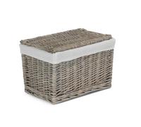 Red Hamper Eh157 Wicker 36Cm Grey Wash Finish Storage Hamper Basket