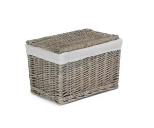 Red Hamper Eh157 Wicker 36Cm Grey Wash Finish Storage Hamper Basket