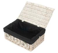 Red Hamper Eh167B Wicker 35Cm Empty Whitewash Picnic Basket With Back Lining