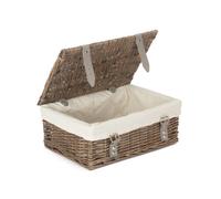 Red Hamper Eh168W Wicker Antique Wash White Lining 35Cm Empty Hamper Basket