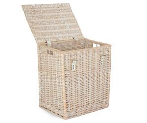 Red Hamper Eh170 Wicker Small White Wash Vintner Storage Picnic Basket