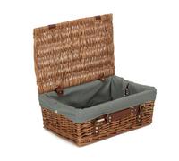 Red Hamper Eh176Gry 35Cm Light Steamed Picnic Basket With Grey Lining