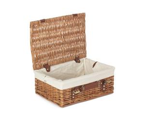 Red Hamper Eh176W Wicker 35Cm Light Steamed Picnic Basket With White Lining