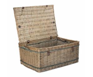 Red Hamper Eh184 72Cm Antique Wash Rope Handled Trunk Picnic Basket