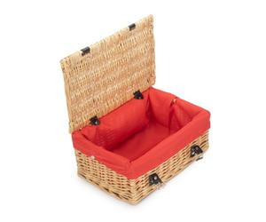 Red Hamper Eh189R 36Cm Buff Wicker Empty Picnic Basket