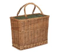 Red Hamper Fh077 Wicker Green Tweed Rectangular Cooler Basket