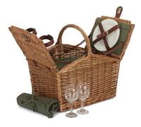 Red Hamper Fh089 Wicker 2 Person Butterfly Lidded Fitted Picnic Basket