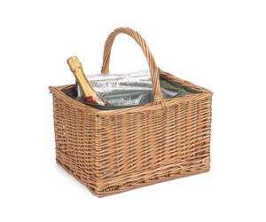 Red Hamper Fh093 Wicker Butchers Basket With Zipped Cooler Bag