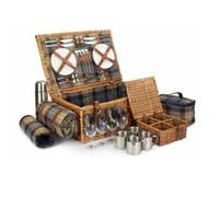 Red Hamper Fh142 Deluxe 4 Person Ravenstor Fitted Wicker Picnic Basket