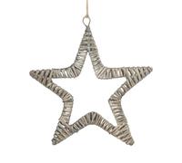 Red Hamper Flat Antique Wash Wicker Star - One Size