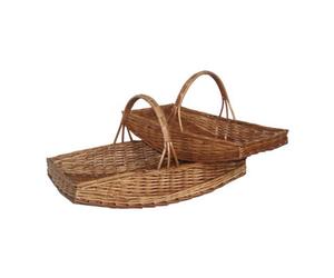 Red Hamper G001 Wicker Garden Basket Garden Trug Set Of 2