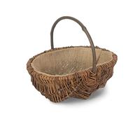 Red Hamper G048/1 Wicker Small Oval Unpeeled Willow Garden Trug