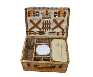 Red Hamper Gg020/home Wicker Blenheim Deluxe Fitted Picnic Basket