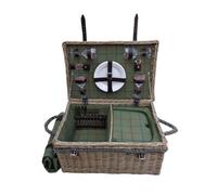 Red Hamper Gg042Nlan Wicker Lancaster Green Tweed Fitted Picnic Basket With Blanket