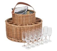 Red Hamper Green Tweed Chilled Wicker Garden Party Basket