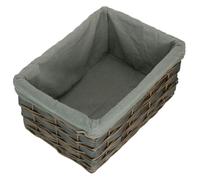 Red Hamper Grey Scandi Storage Basket With Grey Lining - Large