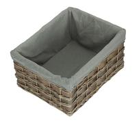 Red Hamper Grey Scandi Storage Basket With Grey Lining | Size: Small Red Hamper Grey S